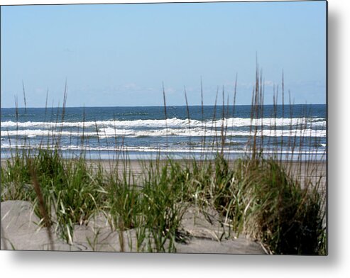 Beach Metal Print featuring the photograph Long Beach Seashore by Mary Gaines
