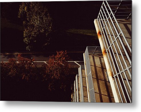 Parking Garage Metal Print featuring the photograph Looking Down by Ada Weyland