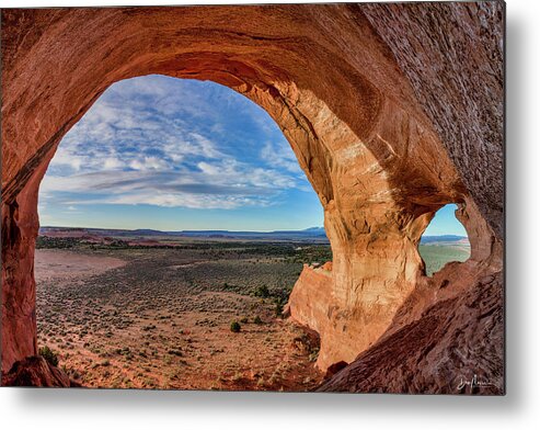 Moab Metal Print featuring the photograph Looking Glass Alcove and Arch by Dan Norris