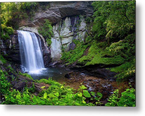 3scape Metal Print featuring the photograph Looking Glass Falls, NC by Adam Romanowicz