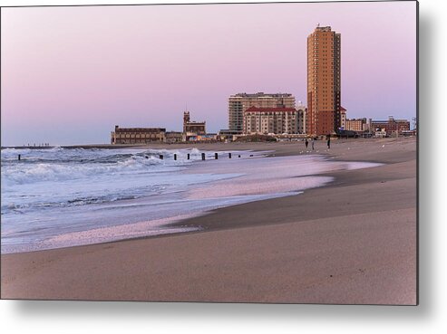 Allenhurst Beach Metal Print featuring the photograph Looking South by Kristopher Schoenleber
