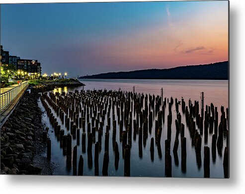 George Washington Bridge Metal Print featuring the photograph Low Tide on the Hudson by Kevin Suttlehan