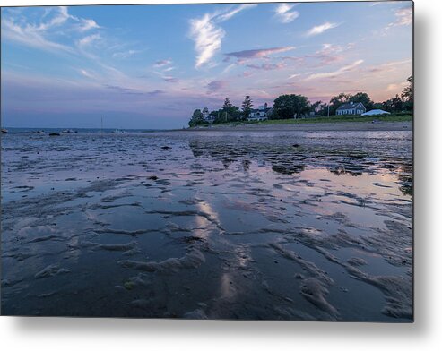 Beach Metal Print featuring the photograph Low Tide Reflection by Jen Manganello