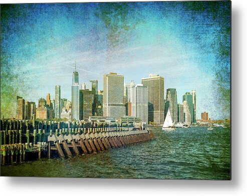 Pilings Metal Print featuring the photograph Lower Manhattan by Cate Franklyn