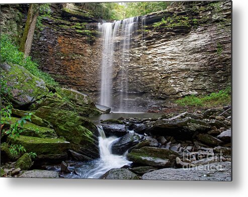 Lower Piney Falls Metal Print featuring the photograph Lower Piney Falls 18 by Phil Perkins