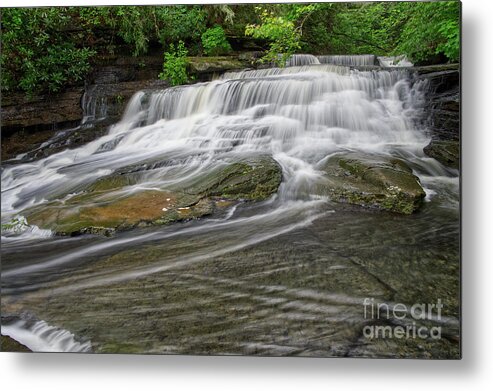 Lower Piney Falls Metal Print featuring the photograph Lower Piney Falls 20 by Phil Perkins