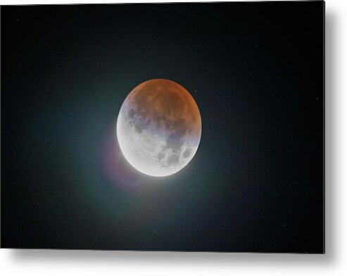 Moon Metal Print featuring the photograph Lunar Eclipse 2021 by David Beechum