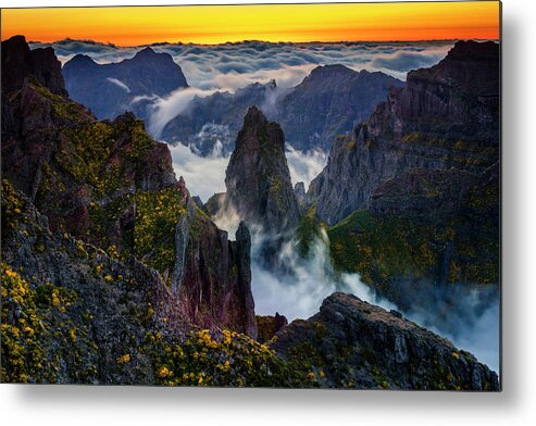 Madeira Metal Print featuring the photograph Madeira Peaks by Evgeni Dinev