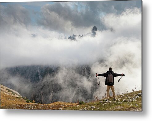 Amazed Metal Print featuring the photograph Mountain Landscape, Italian Dolomites Italy by Michalakis Ppalis