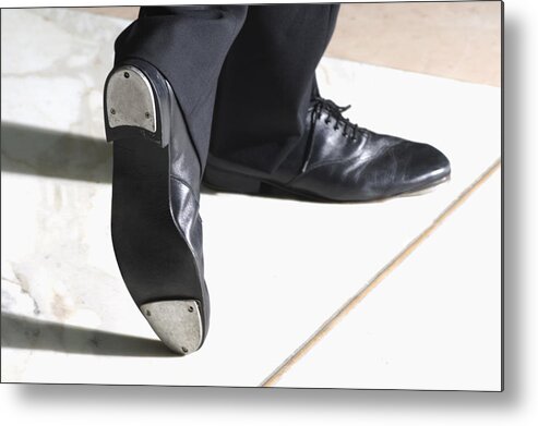 People Metal Print featuring the photograph Man wearing tap shoes by Polka Dot Images