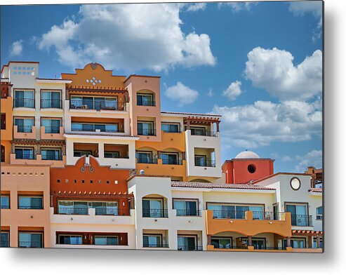 Architecture Metal Print featuring the photograph Many Colored Condos Under Nice Sky by Darryl Brooks