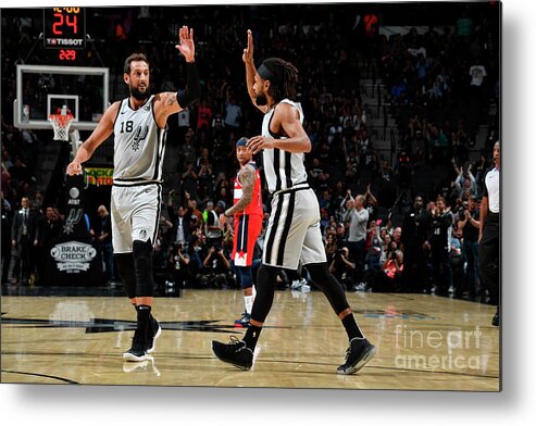 Marco Belinelli Metal Print featuring the photograph Marco Belinelli by Logan Riely
