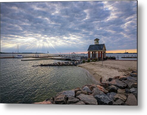 Yorktown Metal Print featuring the photograph Marina Sunbeams by Rachel Morrison