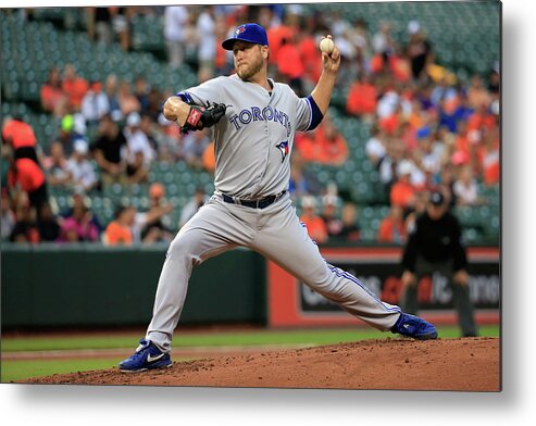 American League Baseball Metal Print featuring the photograph Mark Buehrle by Rob Carr