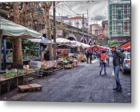 Catania Metal Print featuring the photograph Market Day in Catania by Monroe Payne