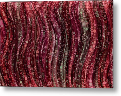 Red Abstracts Metal Print featuring the digital art Maroon and Burgundy Red Abstract Art by Peggy Collins