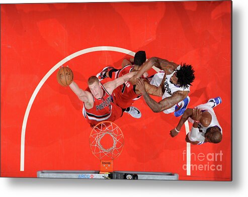 Mason Plumlee Metal Print featuring the photograph Mason Plumlee by Andrew D. Bernstein