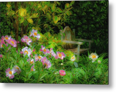 Garden Metal Print featuring the photograph Meet Me in the Garden Please by Diane Lindon Coy
