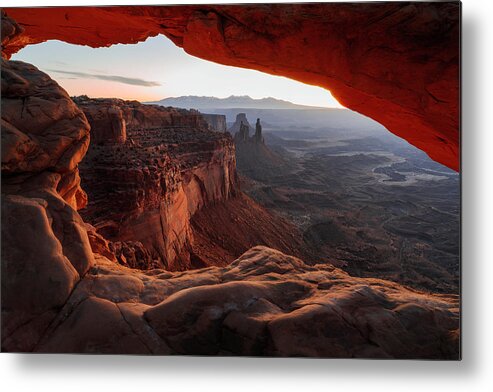Canyonlands Metal Print featuring the photograph Mesa Arch winter dawn by Murray Rudd