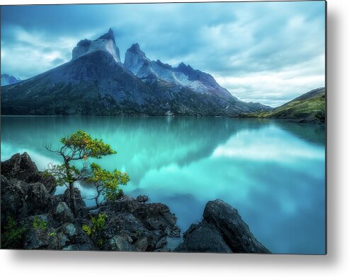 Patagonia Metal Print featuring the photograph Midday Serene by Henry w Liu