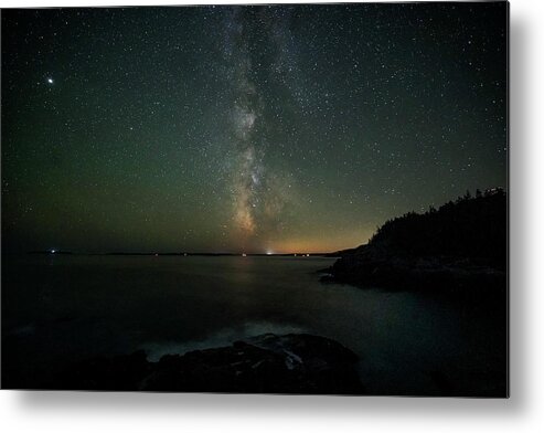 Acadia Metal Print featuring the photograph Milky Way over Acadia by GeeLeesa