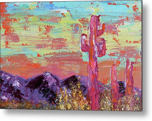 Landscape Metal Print featuring the painting Mirage Fragment by Ashley Wright