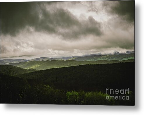 Clouds Metal Print featuring the photograph Moody Sky in May by Laura Honaker
