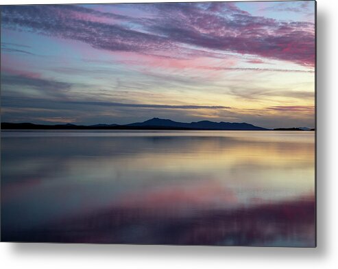 Moosehead Lake Sunset Reflection Metal Print featuring the photograph Moosehead Lake Sunset Reflection by Dan Sproul