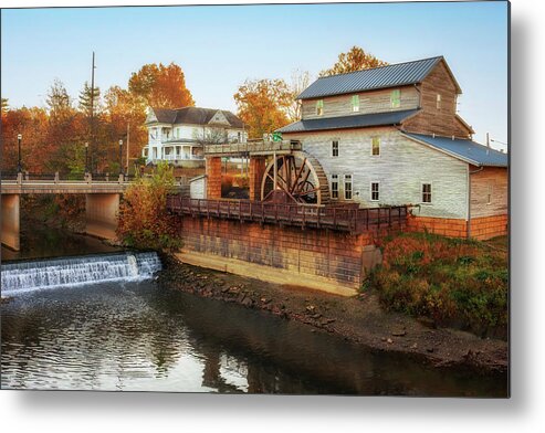 Jasper City Mill Metal Print featuring the photograph Morning at the Jasper City Mill by Susan Rissi Tregoning