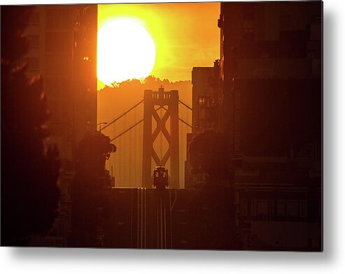  Metal Print featuring the photograph Morning Cable Car by Louis Raphael