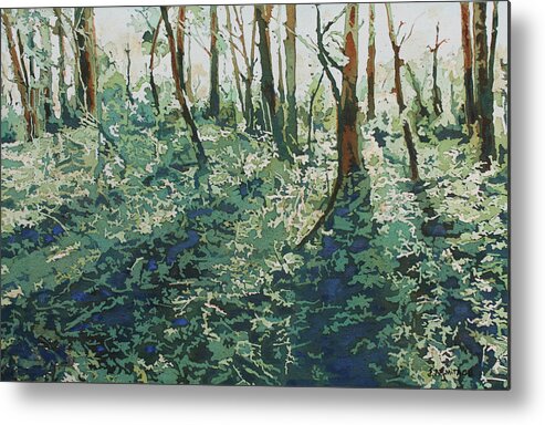 Forest Metal Print featuring the painting Morning Shadows by Jenny Armitage
