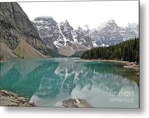 Scenery Metal Print featuring the photograph Morraine Lake - Banff National Park - Alberta - Canada by Paolo Signorini