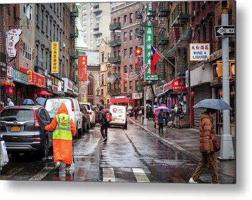 Chinatown Metal Print featuring the photograph Mott Street by Alison Frank
