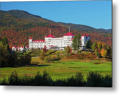 Mount Metal Print featuring the photograph Mount Washington Hotel Autumn by White Mountain Images
