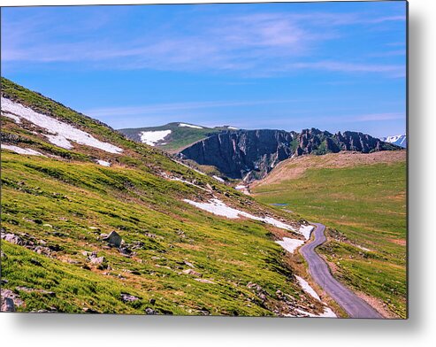 Driving Metal Print featuring the photograph Mountain Road by Nathan Wasylewski