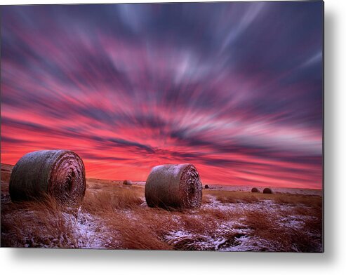 Bales Metal Print featuring the photograph Moved by Thomas Zimmerman