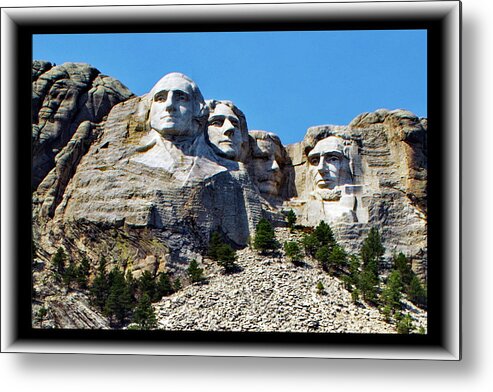Black Hills Metal Print featuring the photograph Mt. Rushmore Sculptures II by Richard Risely