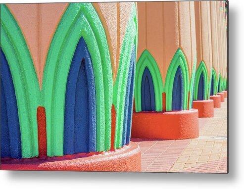 Column Metal Print featuring the photograph Multicolored Columns by James C Richardson