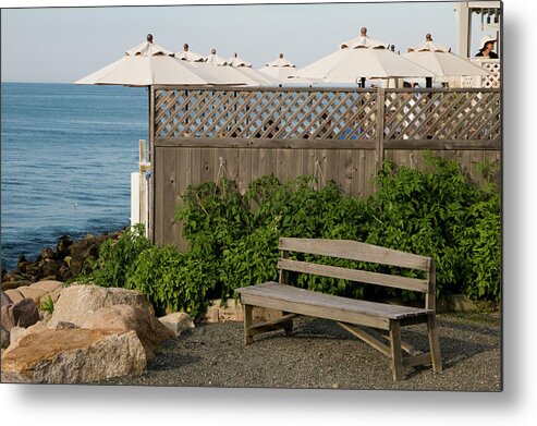 Umbrellas Metal Print featuring the photograph My Place by the Sea by Robert Dann