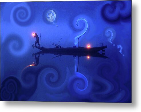Future Metal Print featuring the digital art Navigating the Future by Lisa Yount