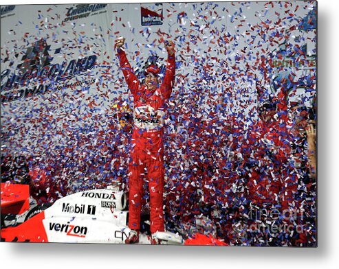 Champcar Metal Print featuring the photograph Ryan Brisco - Indycar Racing Chicagoland Speedway Illinois by Pete Klinger
