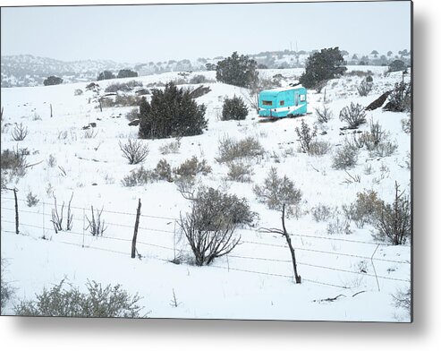 Landscapes Metal Print featuring the photograph New Mexico Turquoise by Mary Lee Dereske
