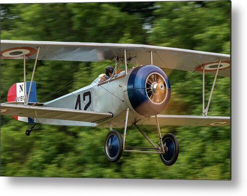 Airplane Metal Print featuring the photograph Nieuport 17 Takes to the Skies by Liza Eckardt