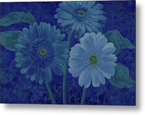 Daisy Metal Print featuring the painting Night Bloom by Jeff Gettis