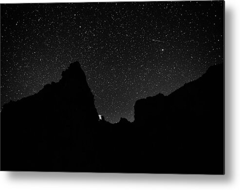Black And White Metal Print featuring the photograph Night on earth 7 by George Vlachos