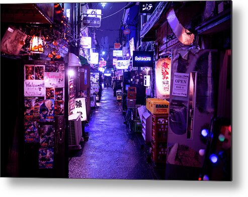 Japan Metal Print featuring the photograph NightLife Japan Collection - End of the Night by Philippe HUGONNARD