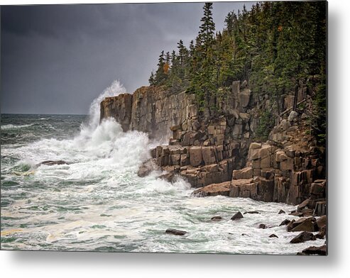 Otter Metal Print featuring the photograph Nor'easter at Otter Cliff by Rick Berk