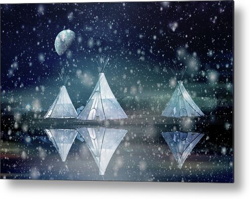 Teepee Metal Print featuring the photograph North of 60 by Andrea Kollo