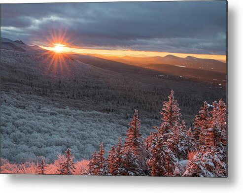 Sugarloaf Metal Print featuring the photograph North Sugarloaf Winter Sunset by White Mountain Images