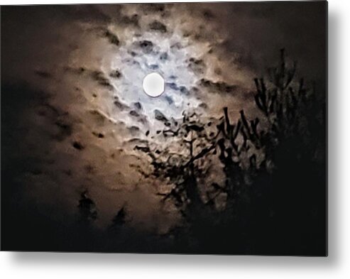 Moon Metal Print featuring the photograph November Gibbous Moon by Paul Kercher